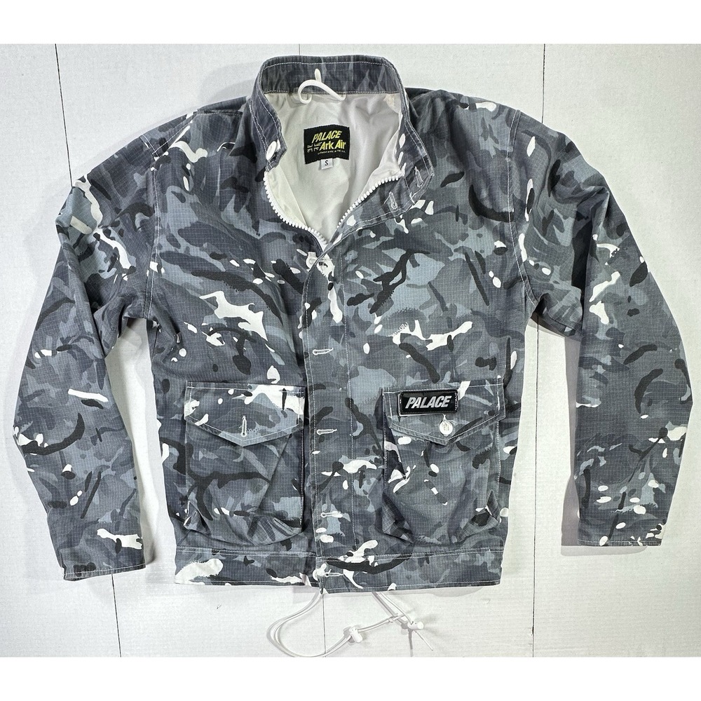 Palace x ArkAir Camo Ripstop Jacket 2017 Gray White Small Made in UK